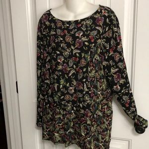J Jill Black Print Tunic size large